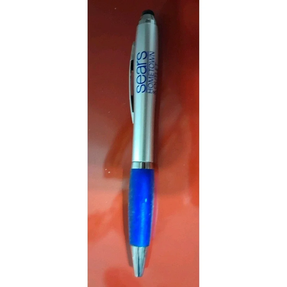 Vintage‎ Sears Honetown Outlet Metal Pen Silver Blue